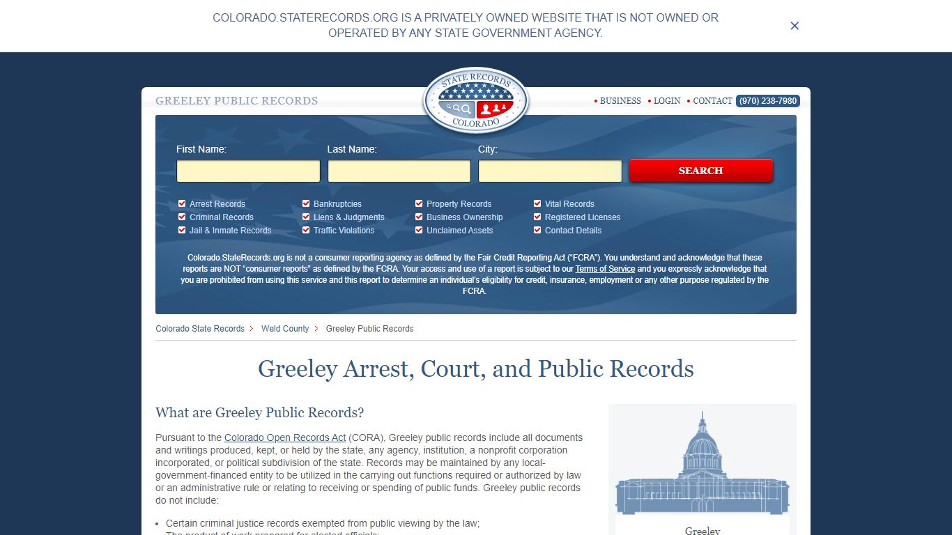 Greeley Arrest and Public Records | Colorado.StateRecords.org